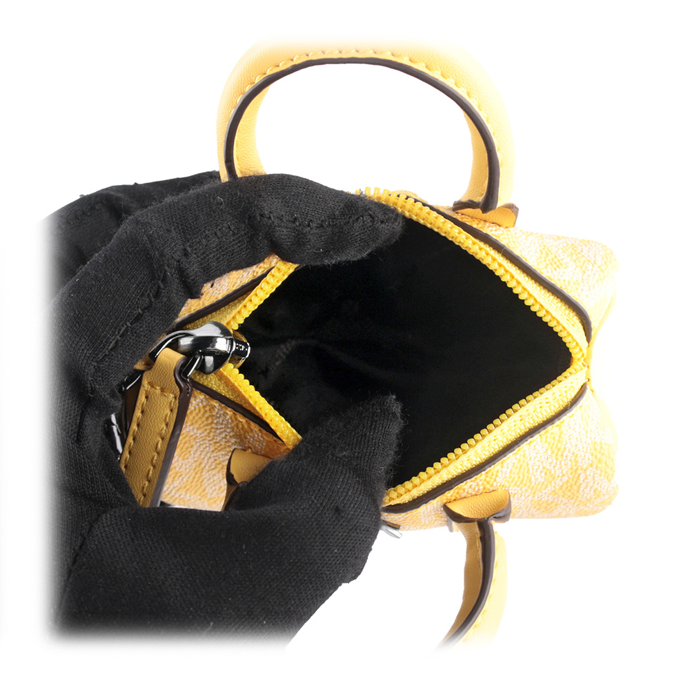 Michael Kors 塗層帆布波士頓包造型吊飾/鑰匙圈/水仙花黃, , large
