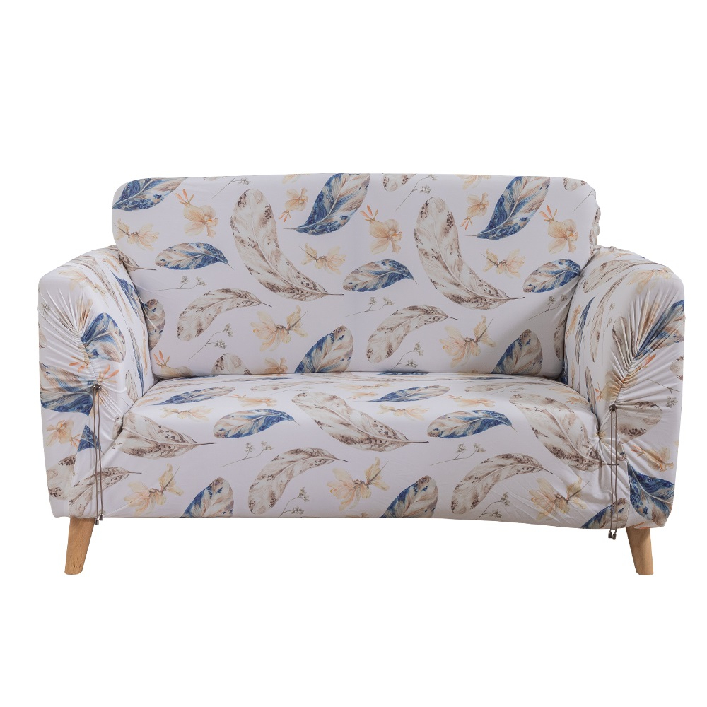 【格藍傢飾】涼感沙發套 抽繩專利 加大版 高品質 親膚透氣 冰絲沙發罩 沙發布套 彈力 繡球花, , large