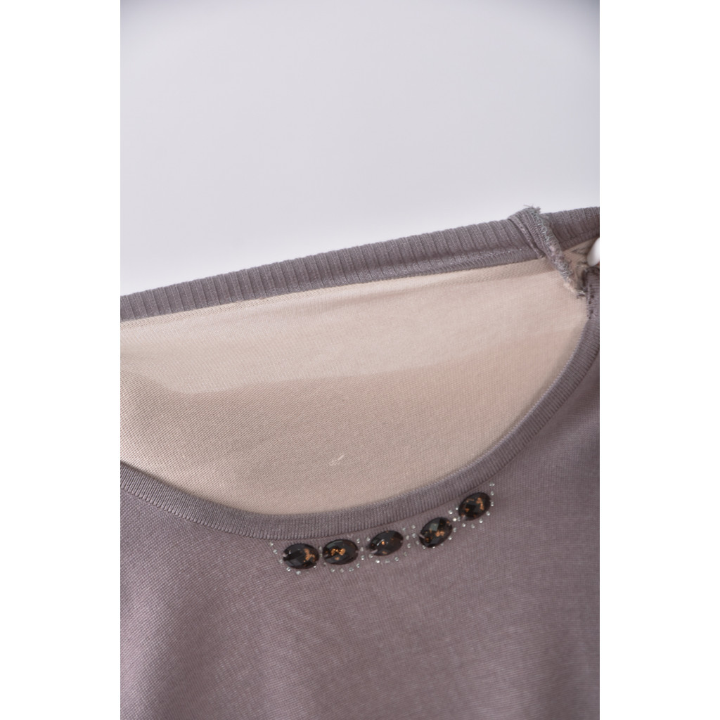 (S) 假兩件灰色短袖上衣二手衣, , large