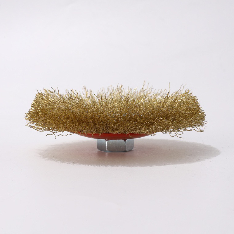 4吋蝶型鋼絲輪 鋼絲輪 砂輪機 蝶形鋼刷 除鏽刷 拋光刷 除鏽 拋光 去漆 手持砂輪機, , large