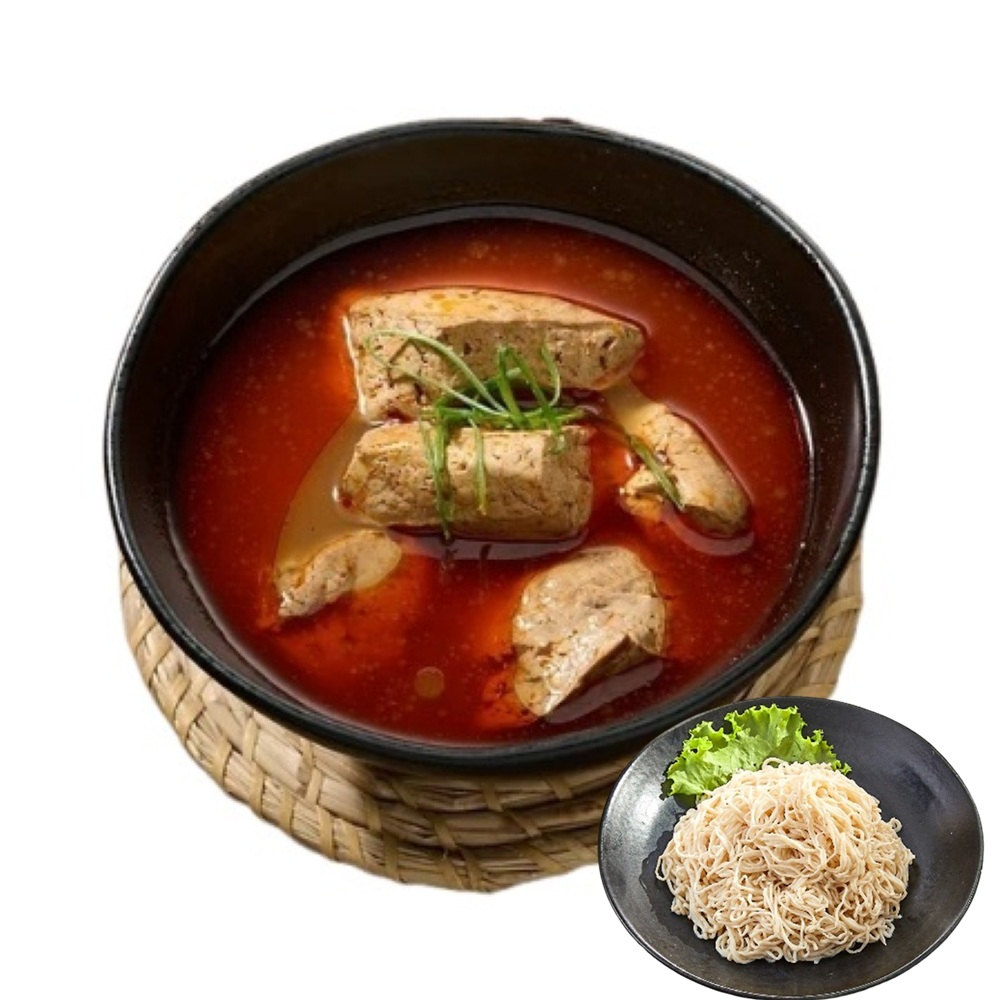 躍進【台灣蘇伯Soup】麻辣臭豆腐蒟蒻麵  蒟蒻燕麥纖維麵 火鍋湯底 非基改  麻辣火鍋 美食麻辣 加熱即食 料理包 常溫保存湯底 蒟蒻麵+麻辣豆腐好吃 讚!, , large