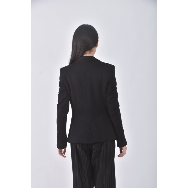 (S) ZARA質感西裝黑色外套二手衣, , large