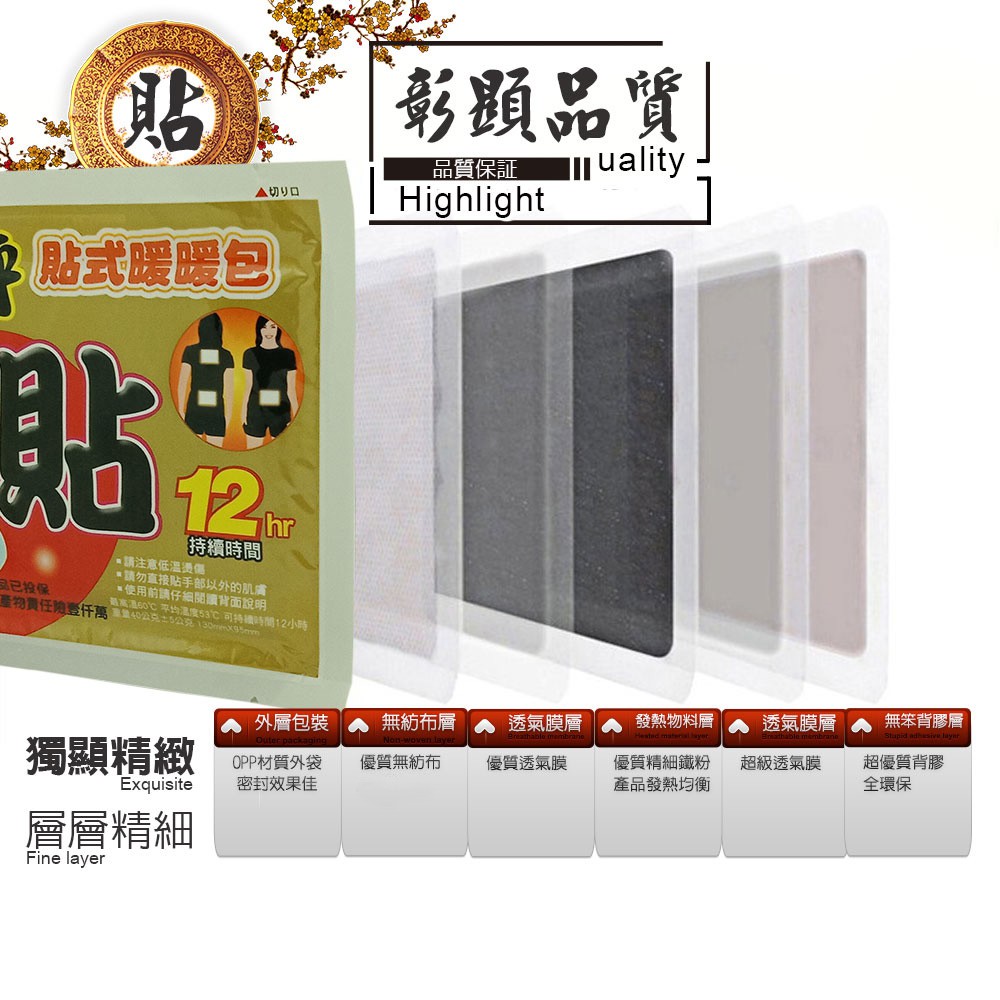 GS MALL 台灣製造 一包10片 12HR長效型貼式暖暖包 發熱包 暖手包 暖暖包 熊麻吉暖暖包 貼式暖暖包 暖暖包, , large