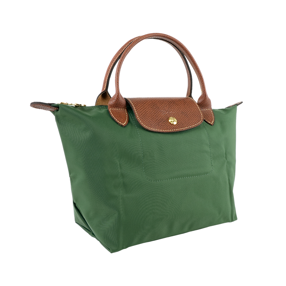 LONGCHAMP S號短把LE PLIAGE摺疊水餃包(英式綠色), , large