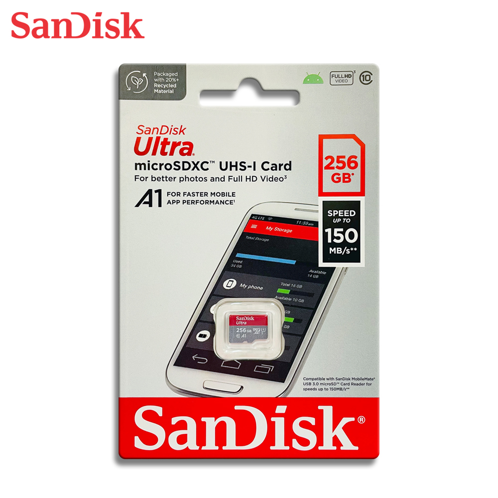 【SanDisk】 Ultra 256G UHS-I C10 A1 U1 microSDXC 記憶卡, , large