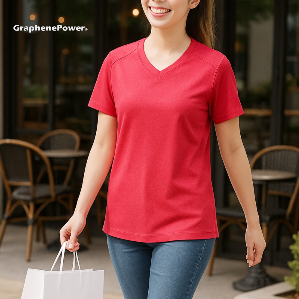 Graphene Thermal Circulation T-Shirt - Cherry Red/4XL, , large
