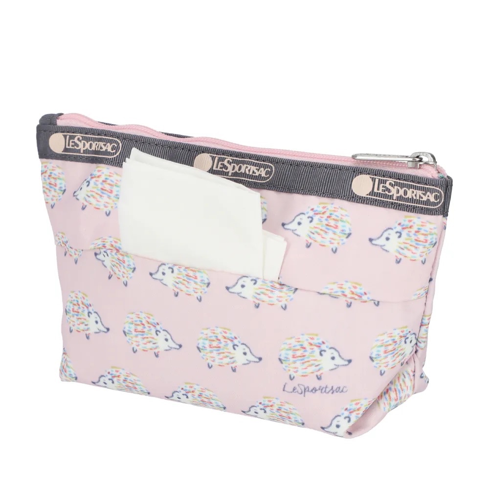 LeSportsac SMALL SLOAN COSMETIC 小梯形化妝包 - 北國小刺蝟, , large