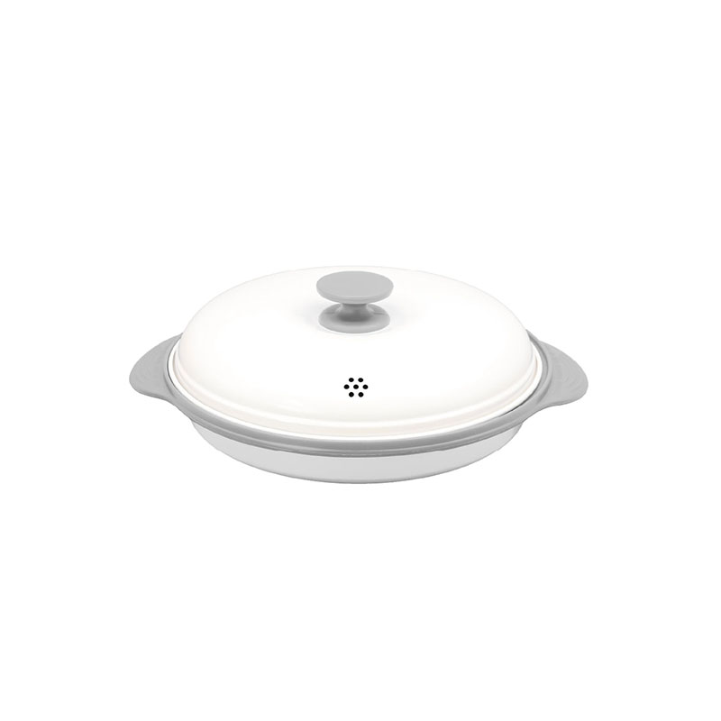 【CB JAPAN】copan系列 微波爐專用圓形燒烤盤 白, , large