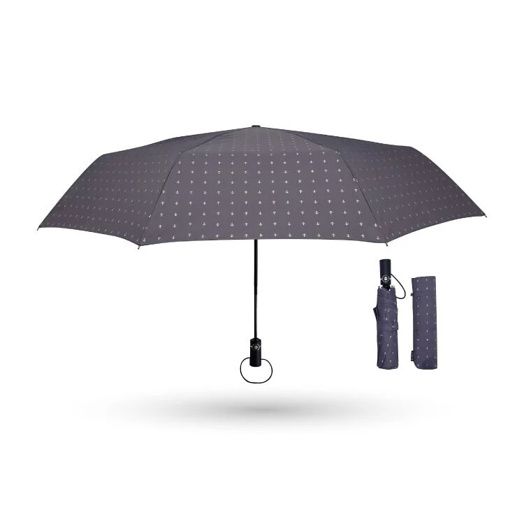 【周周生活｜晴雨選品館】自動折疊傘 晴雨兩用 海軍船錨款, , large