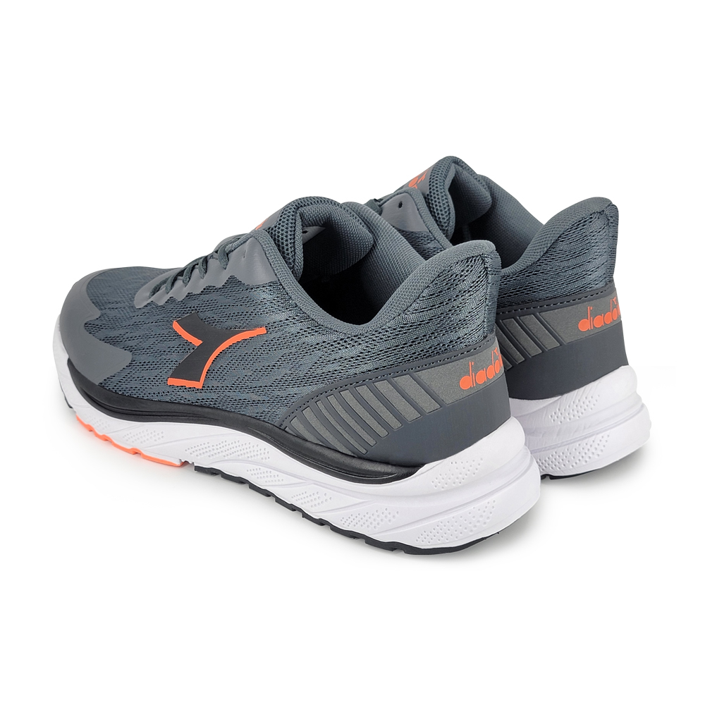 DIADORA迪亞多那 輕量寬楦慢跑男鞋 男運動鞋 高腳背 反光 透氣 緹花網布 吸震 回彈 減壓 緩震 防滑 黑 灰, 灰,27, large