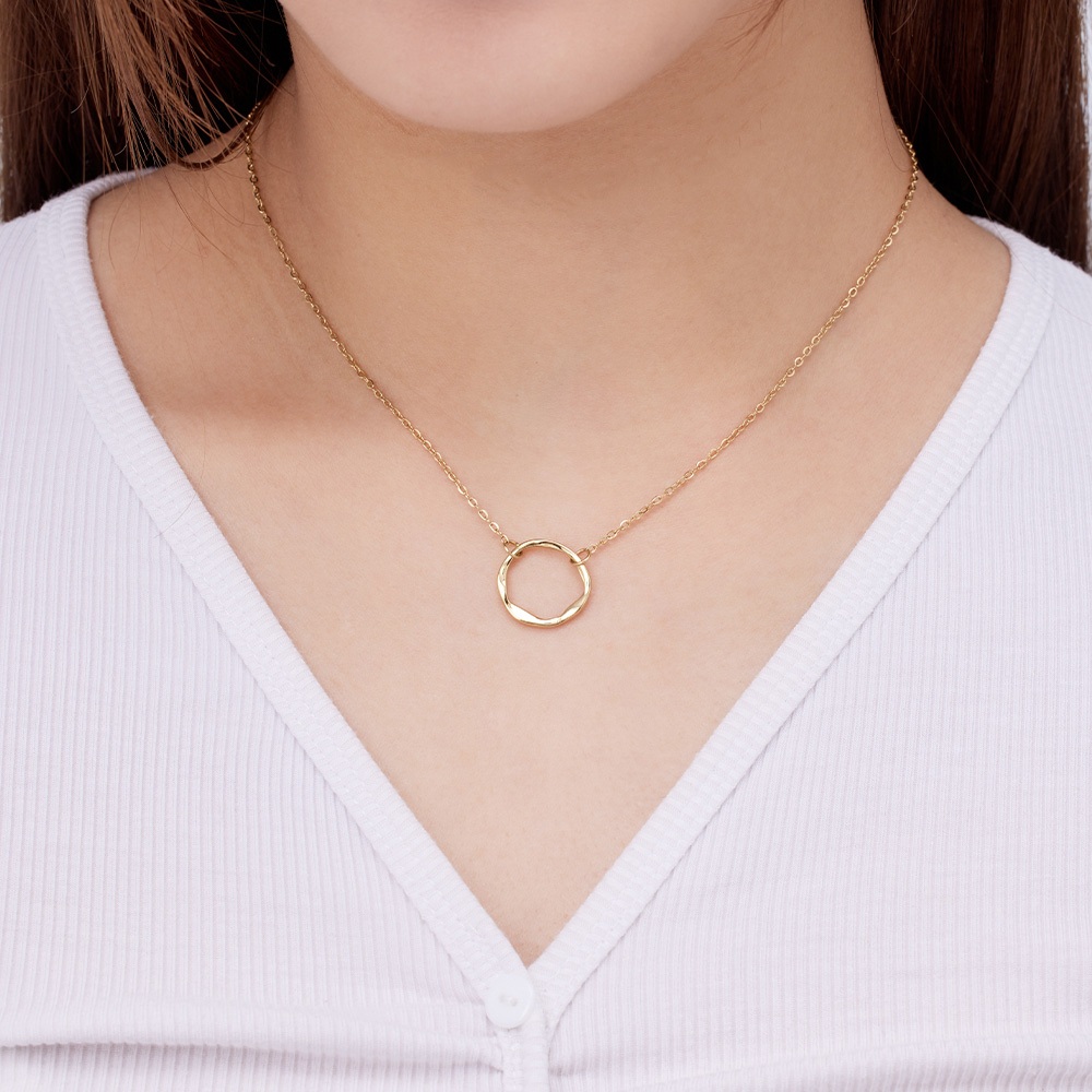 【快速出貨】ULOO Glimmer 永恆的愛圓圈項鍊-金色 UN4000310, , large