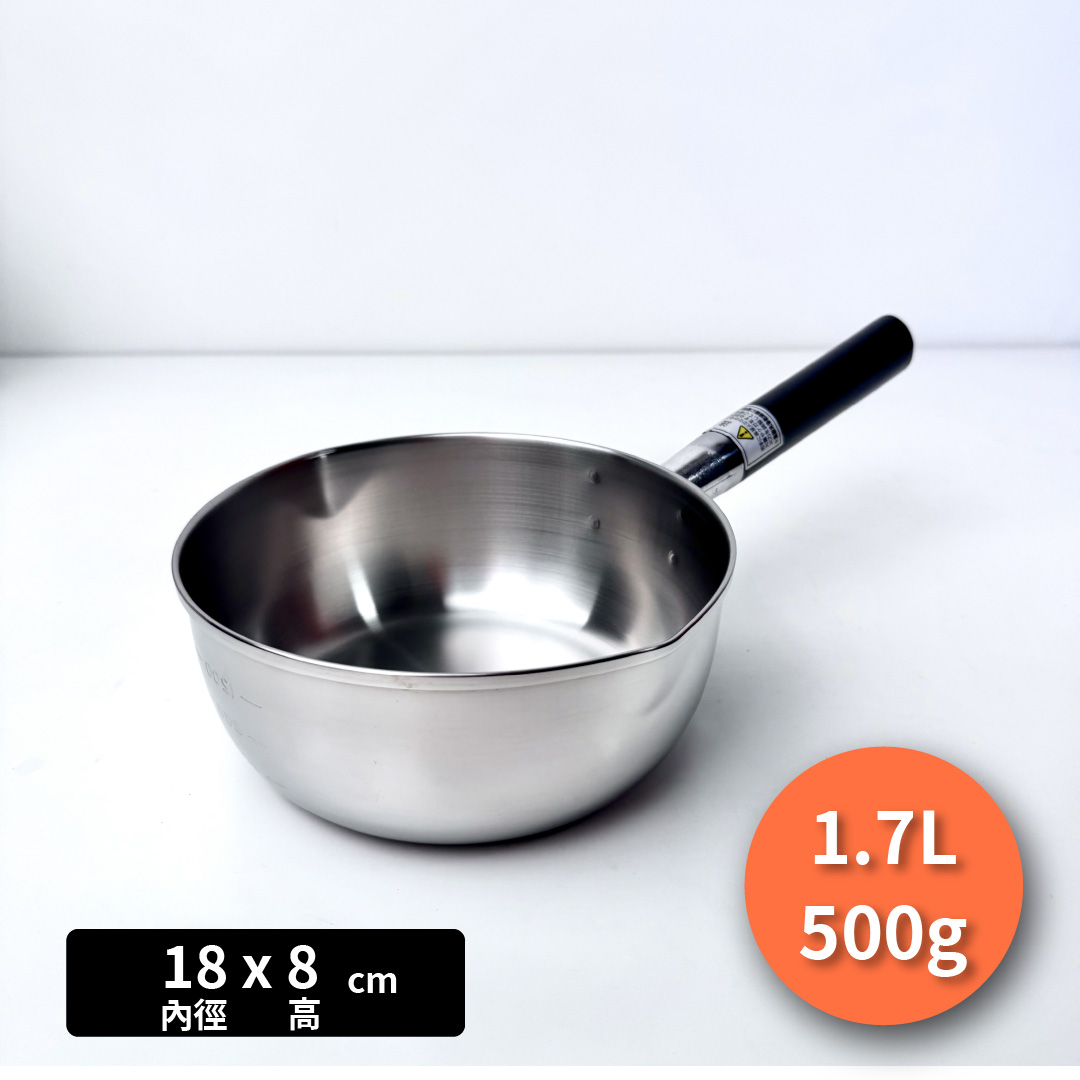 [竹井] 燕三條 18cm 316不鏽鋼專業級三層鋼雪平鍋（含刻度), , large