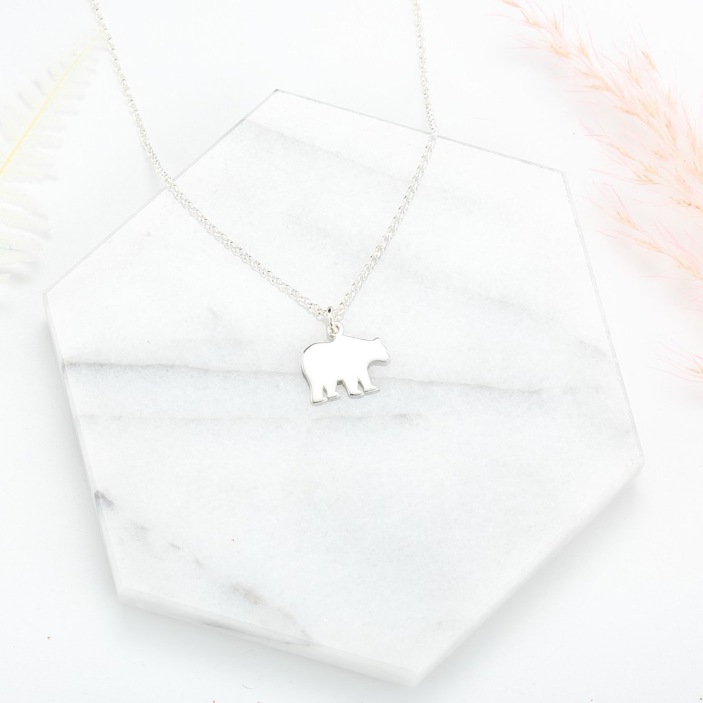 【Angel & Me】可愛北極熊 (大) Polar Bear s925 純銀 項鍊 情人節 禮物, , large