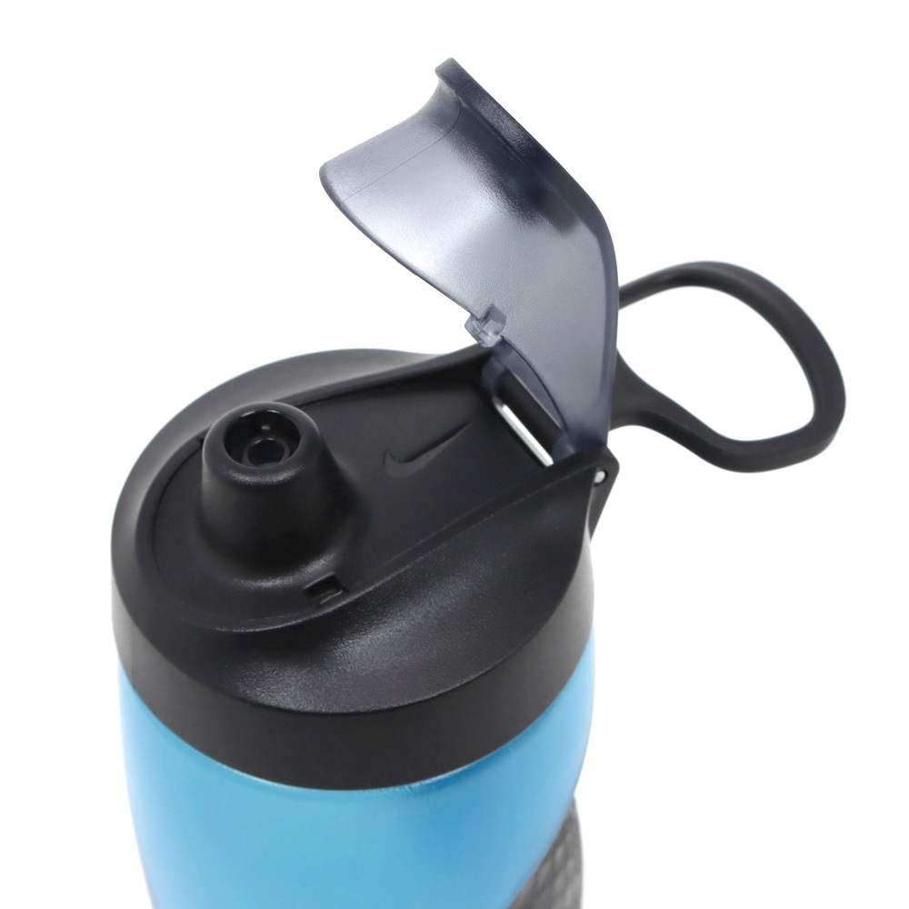 NIKE REFUEL BOTTLE 瓶蓋擠壓水壺 24OZ/709ml 運動水壺 便攜 防漏 黑銀 白黑 白紅 藍黑, , large