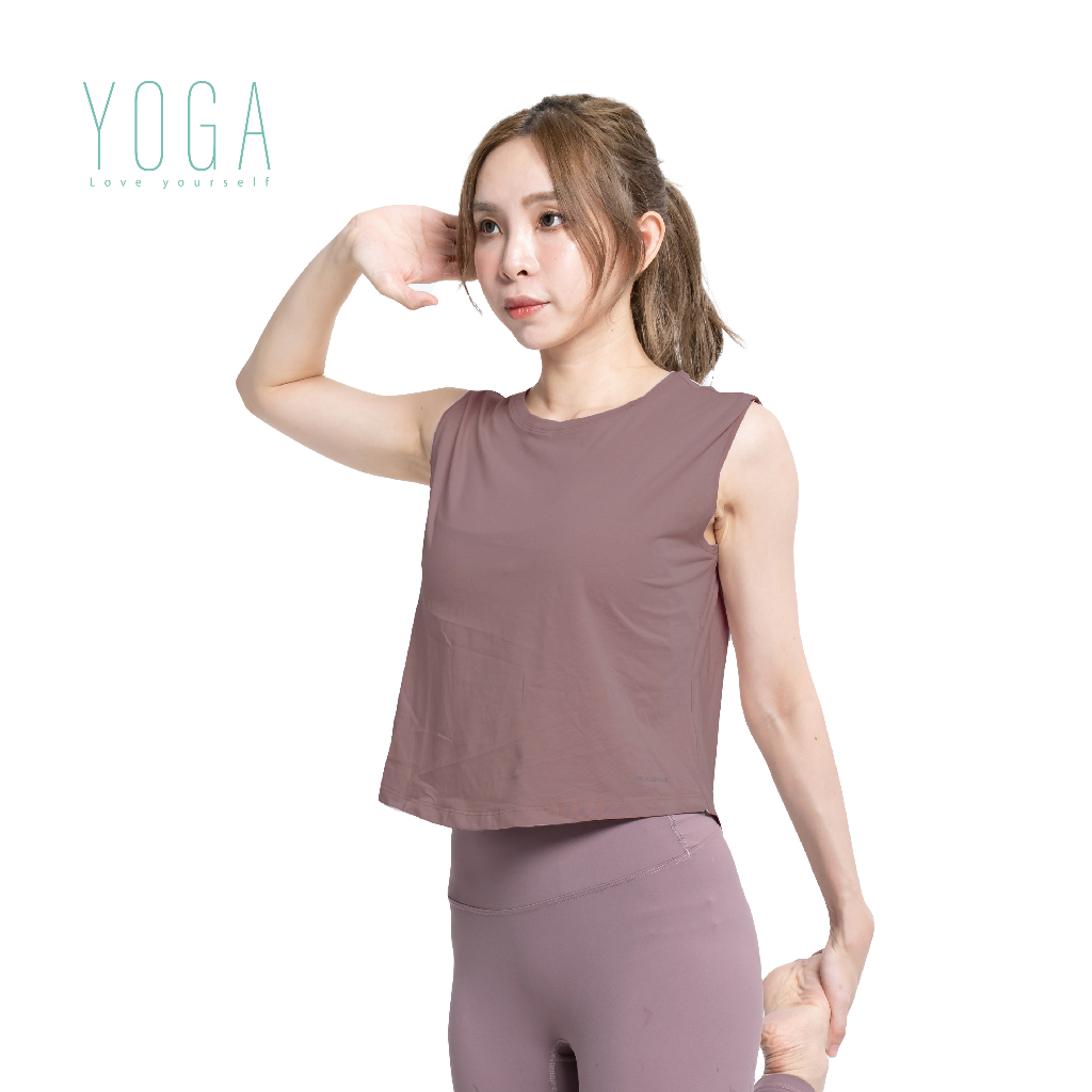 【AREX YOGA】 AS-7424 大碼瑜珈 短版上衣 瑜珈上衣 無袖背心 短版背心 瑜珈棉質背心 棉質背心 短背心, , large