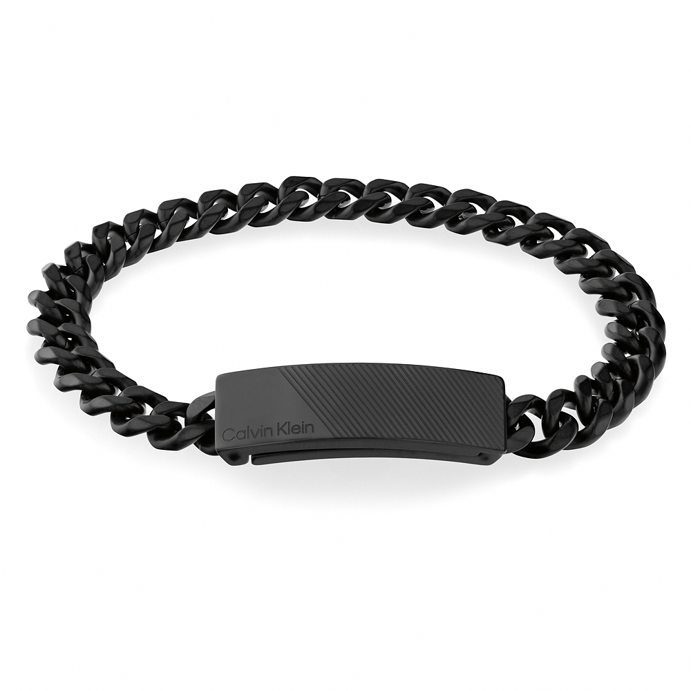 Calvin Klein CK Architectural Lines 簡約手鍊 母親節送禮推薦-黑 35000418