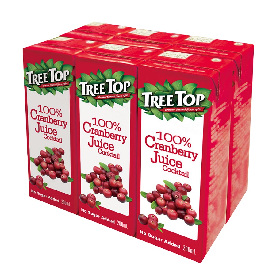 Tree To100 Cranberry Juice Aseptic 200m, , large