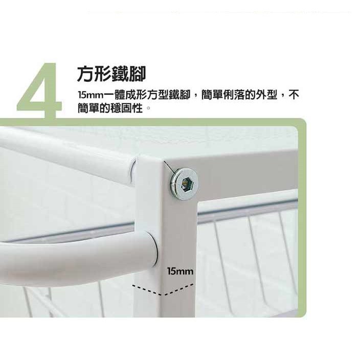 【Y HOUSE】鐵板細縫推車架 細縫層架 隙縫置物架 廚房推車 廚房置物架-白色, , large