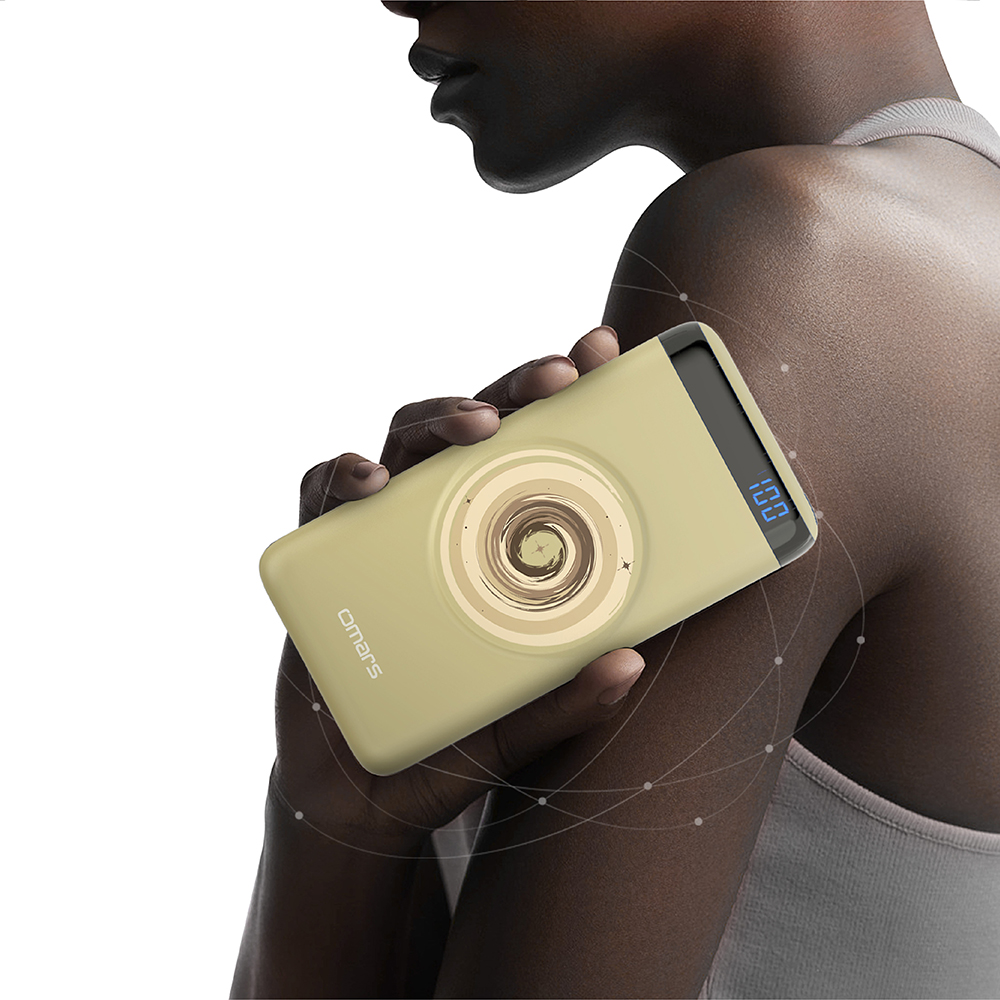 omars Magnetic Wireless Charging Power Bank-Brown, 土星黃, large