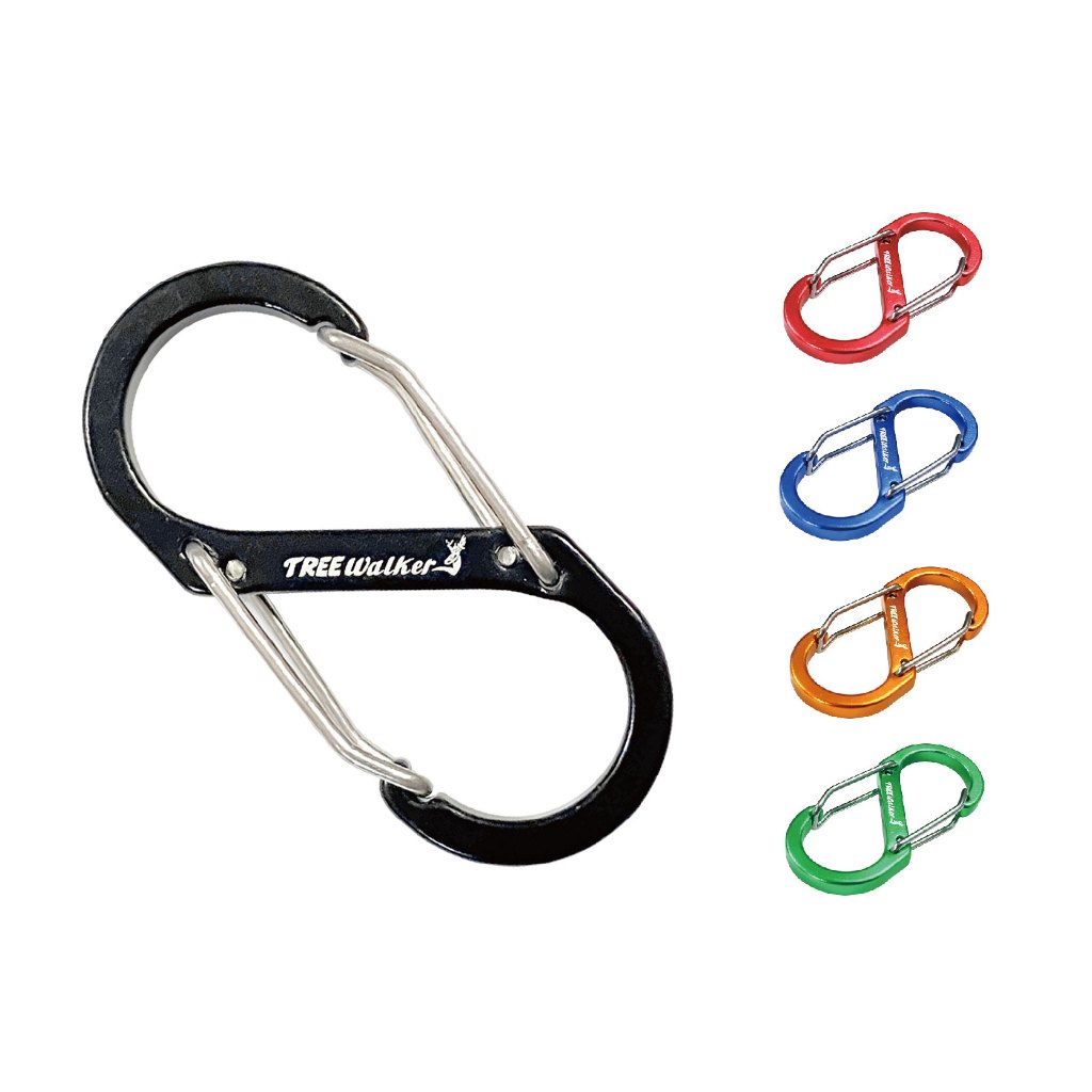 Small S-Type Carabiner Clips (3-Pack), , large