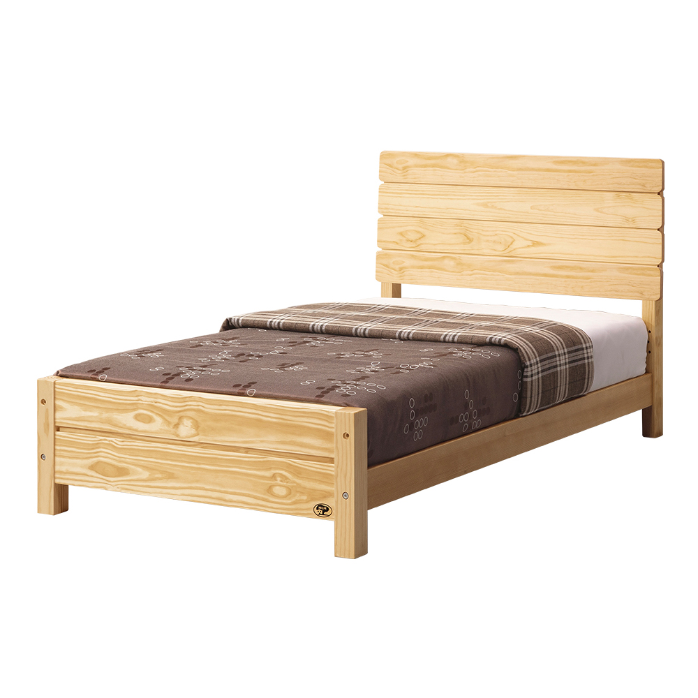 【唯熙傢俱】威爾遜松木3.5尺單人床, , large