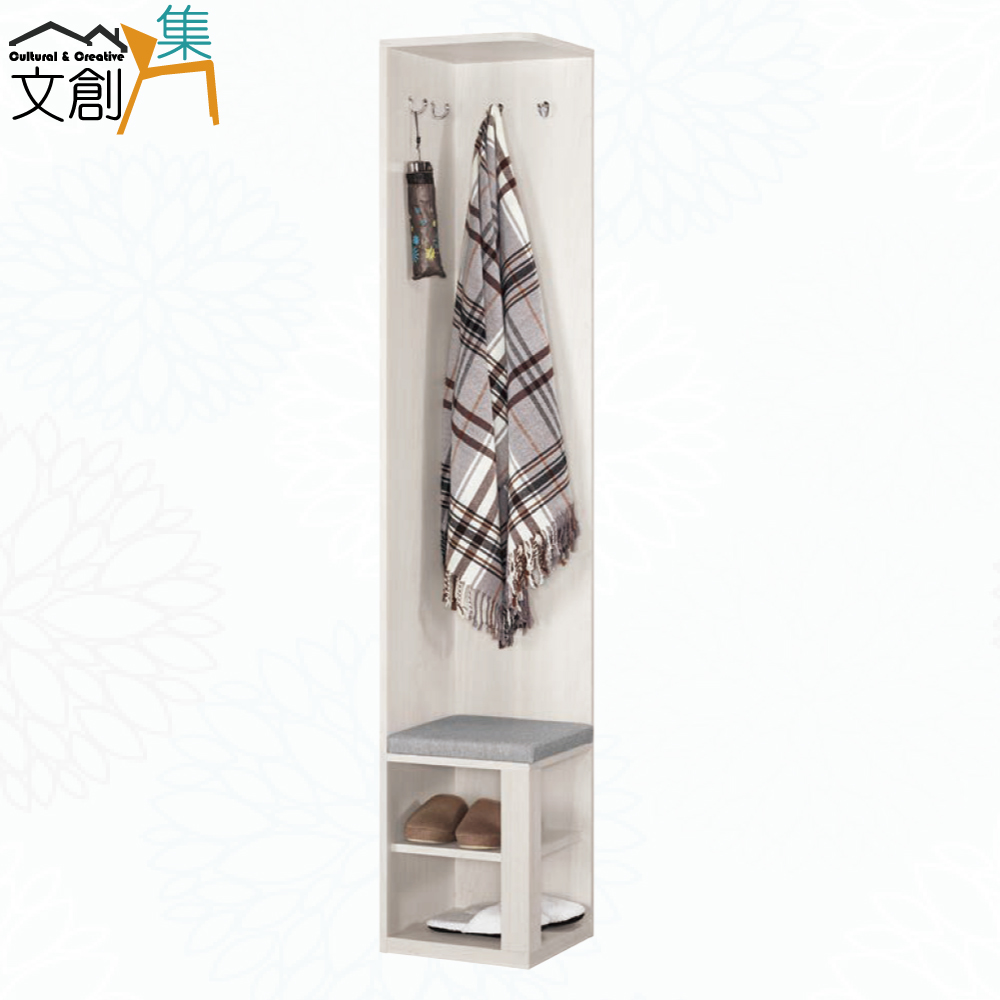 【文創集】丹尼雙色1.1尺開放式玄關座鞋櫃(客約商品), , large