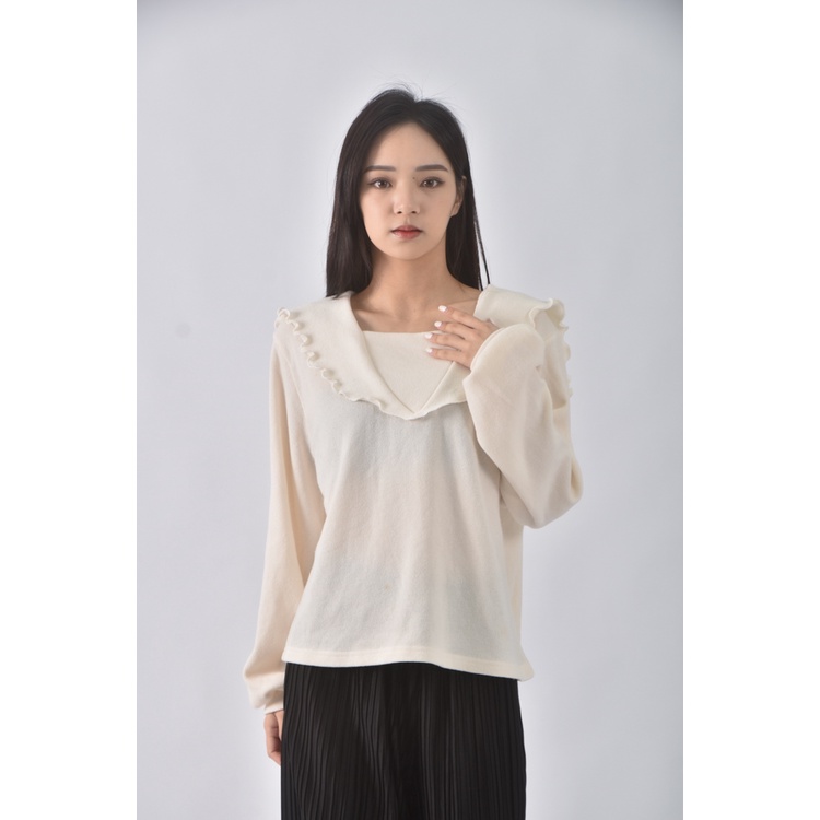 (XL) nonclip韓牌白色長袖上衣二手衣, , large