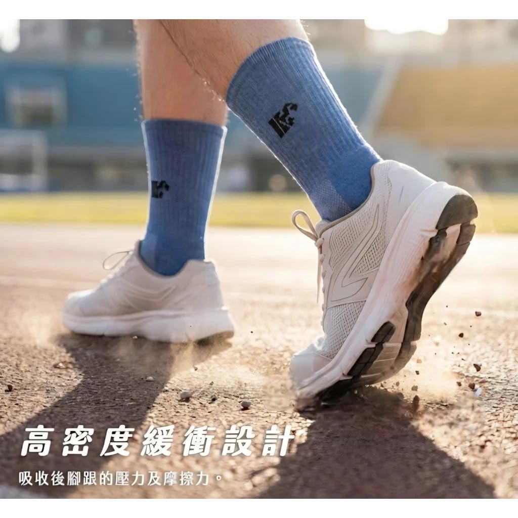 [Kaimei Cotton Industry] 2 pairs set blue MIT made in Taiwan Kaimei exclusive top all-round sports socks moisture wicking double thickening, , large