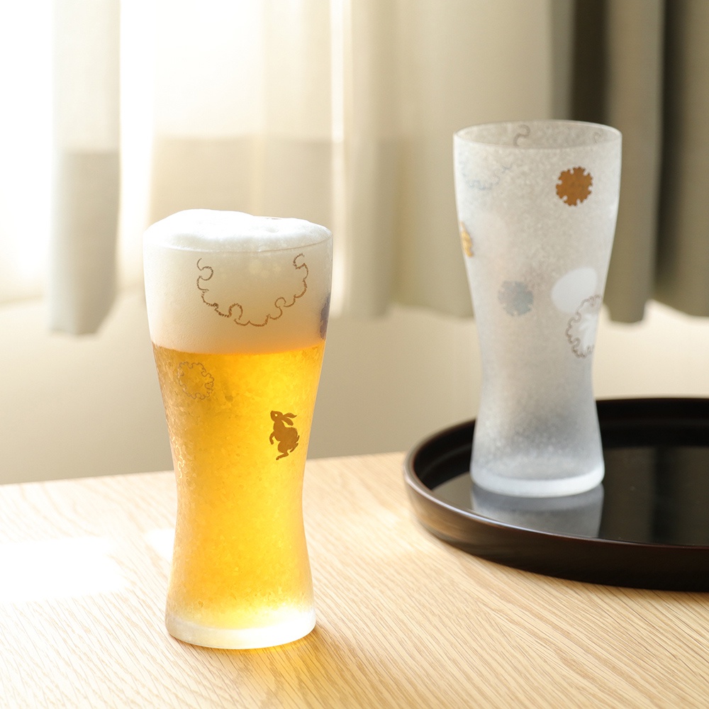 ADERIA 雪兔對杯禮盒組-310ml/2入禮盒組 中秋禮盒 金益合 啤酒杯 飲料杯 水杯, , large