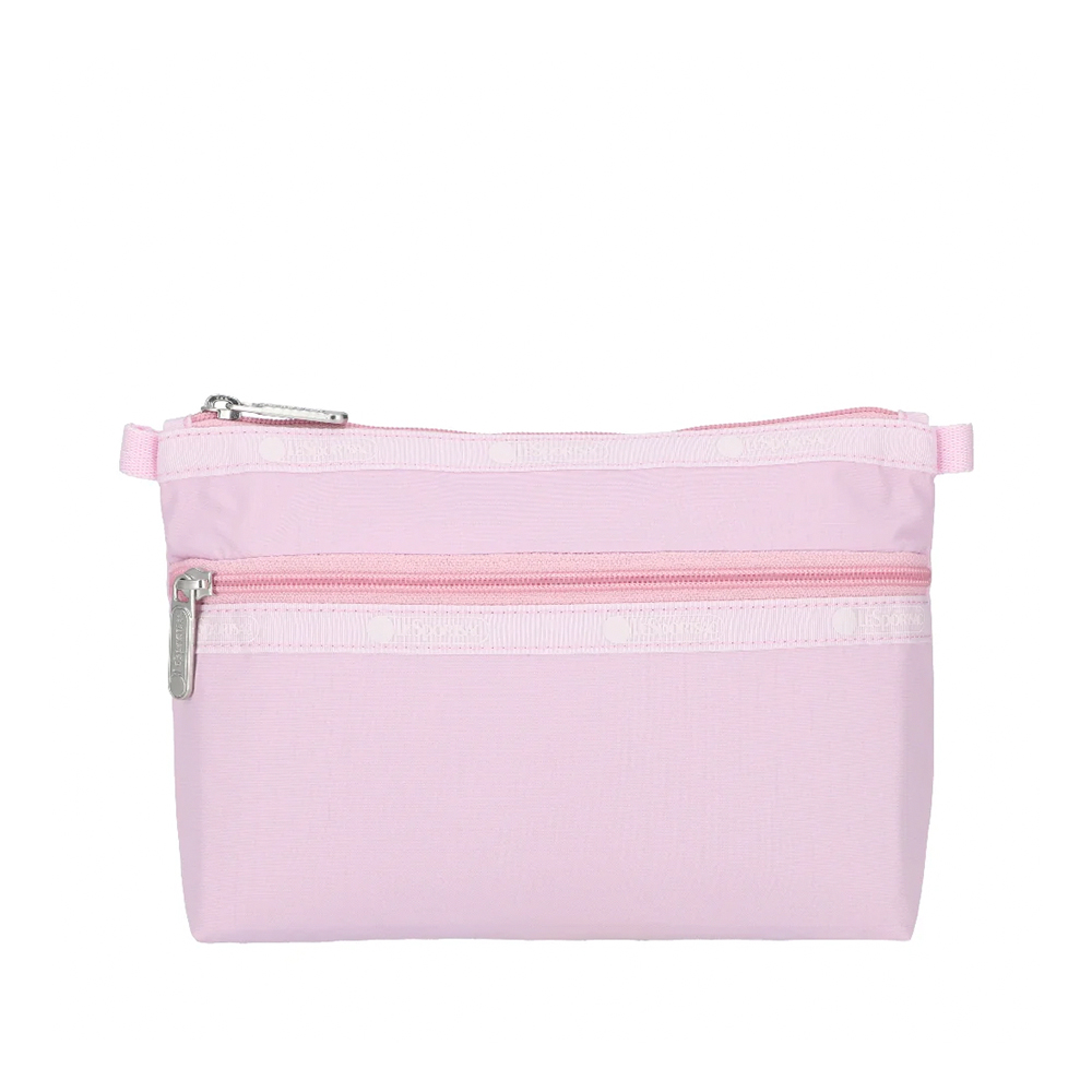 Lesportsac Cosmetic Clutch 雙層拉鍊化妝包 收納袋 盥洗包 女包(櫻花粉), , large