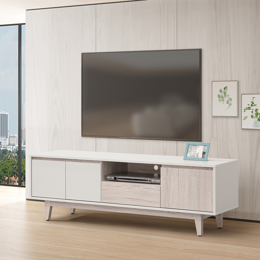【唯熙傢俱】紀薇橡木雙色5尺電視櫃, , large