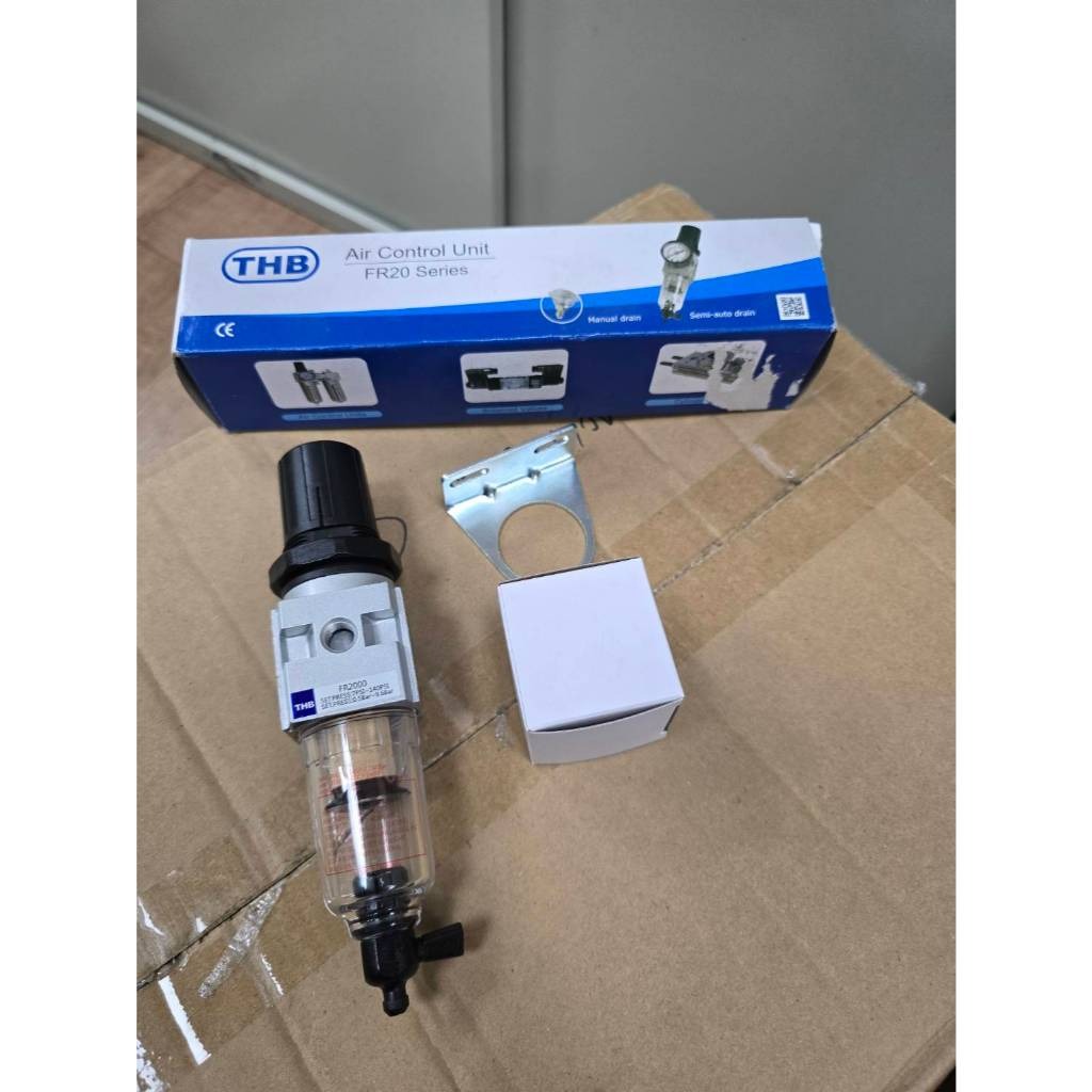 WIN五金 台灣製造 THB FR-202 HB 2分 迷你濾水調壓組 FR202 空壓機濾水器 調壓 濾水 附錶, , large