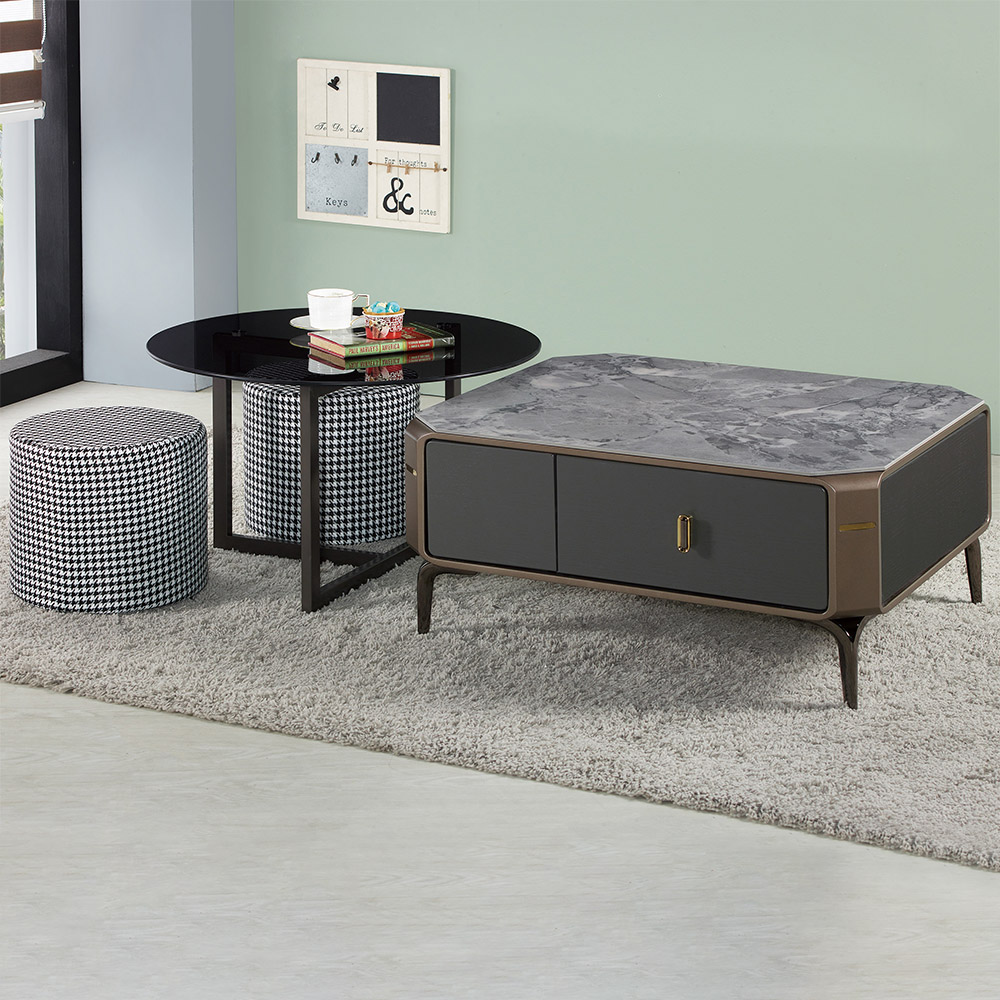 【Hampton 漢汀堡】布萊斯組合式茶几組-含凳×2(不拆賣), , large