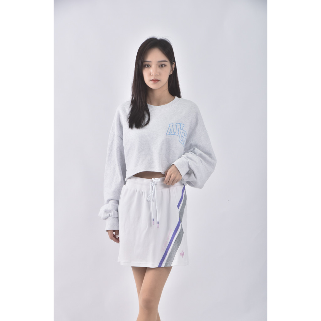 (L) le coq sportif運動棉質條紋白色短裙二手衣, , large