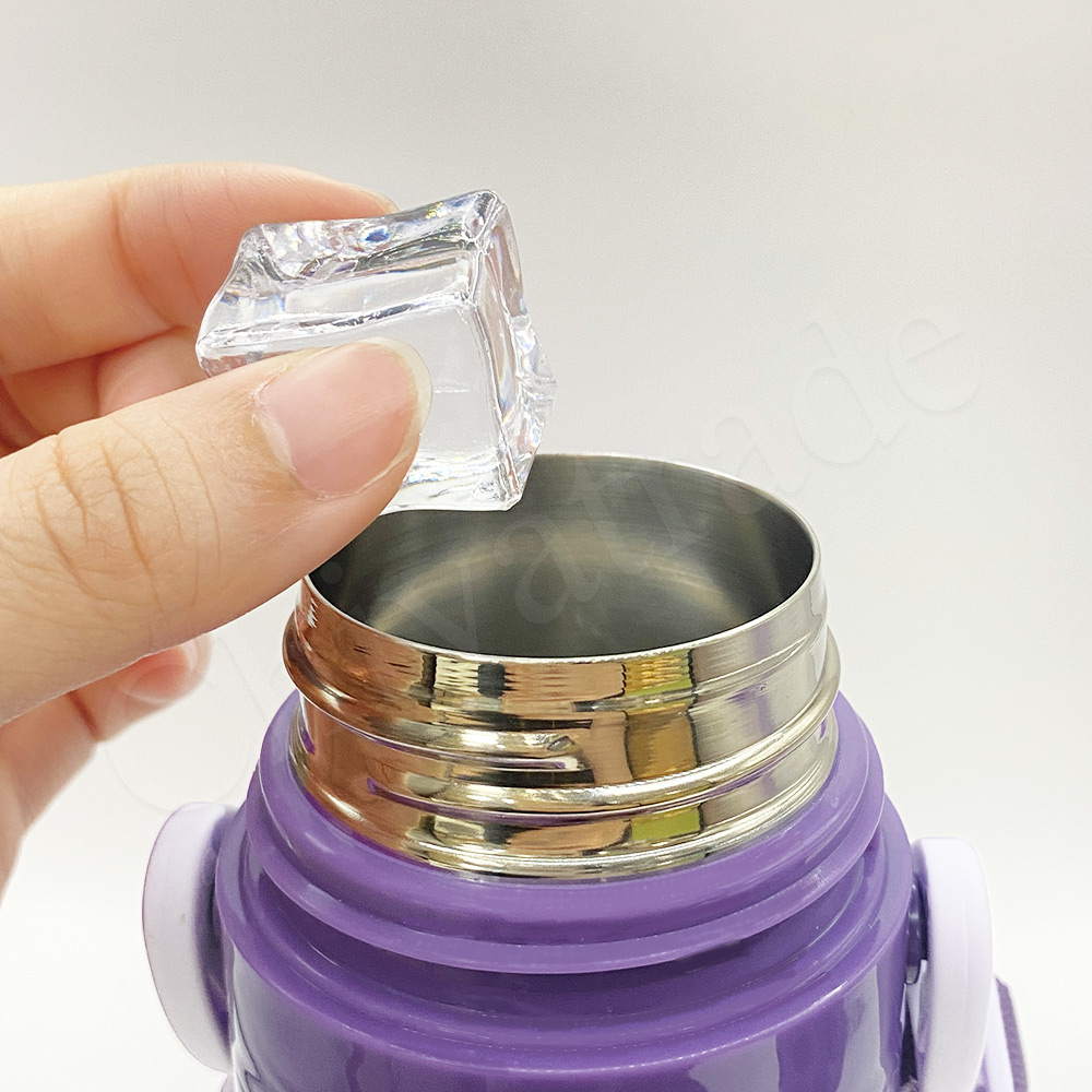 【百科良品】精靈寶可夢 耿鬼 輕量不銹鋼保溫杯 隨身杯 保溫保冷杯 470ml 附背帶(彈蓋直飲口), , large