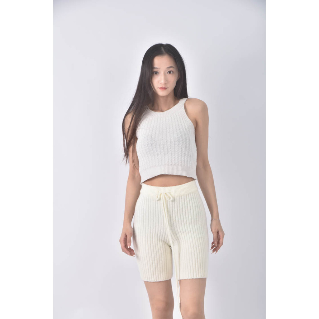 (S) amber madam韓牌毛織白色短褲二手衣, , large