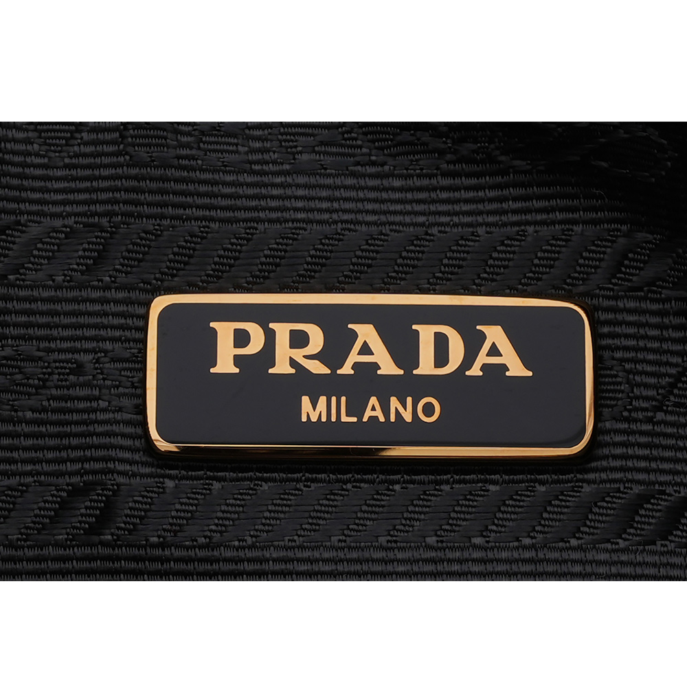 PRADA Re-Edition 2005 金色三角牌標誌防刮皮革三合一包/板岩灰, , large