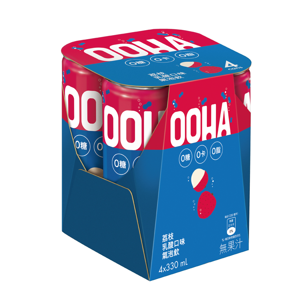 OOHA Lychee  Lactic Flavored 330ml, , large
