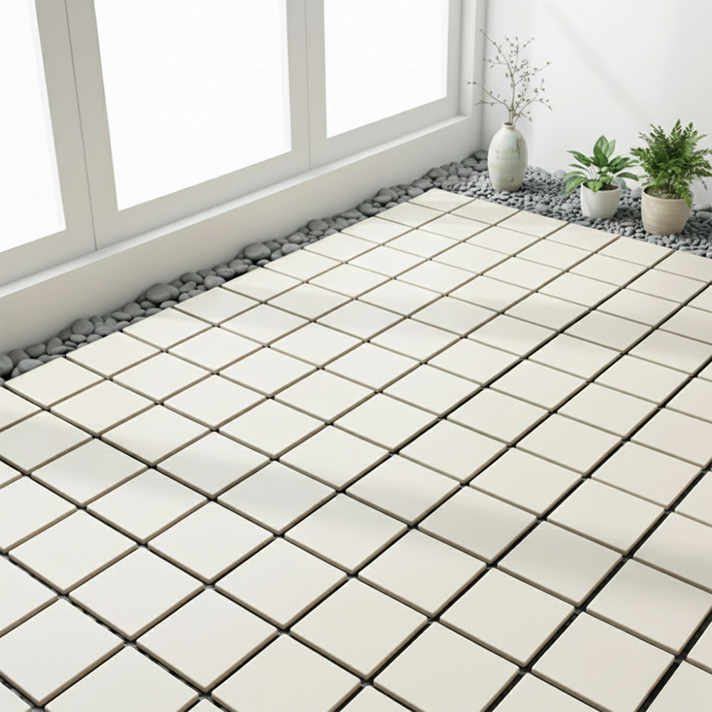 【Monster】B+ Japanese Tile Waterproof Interlocking Floor Mat Single Piece (30x30cm) -Sky Blue, , large