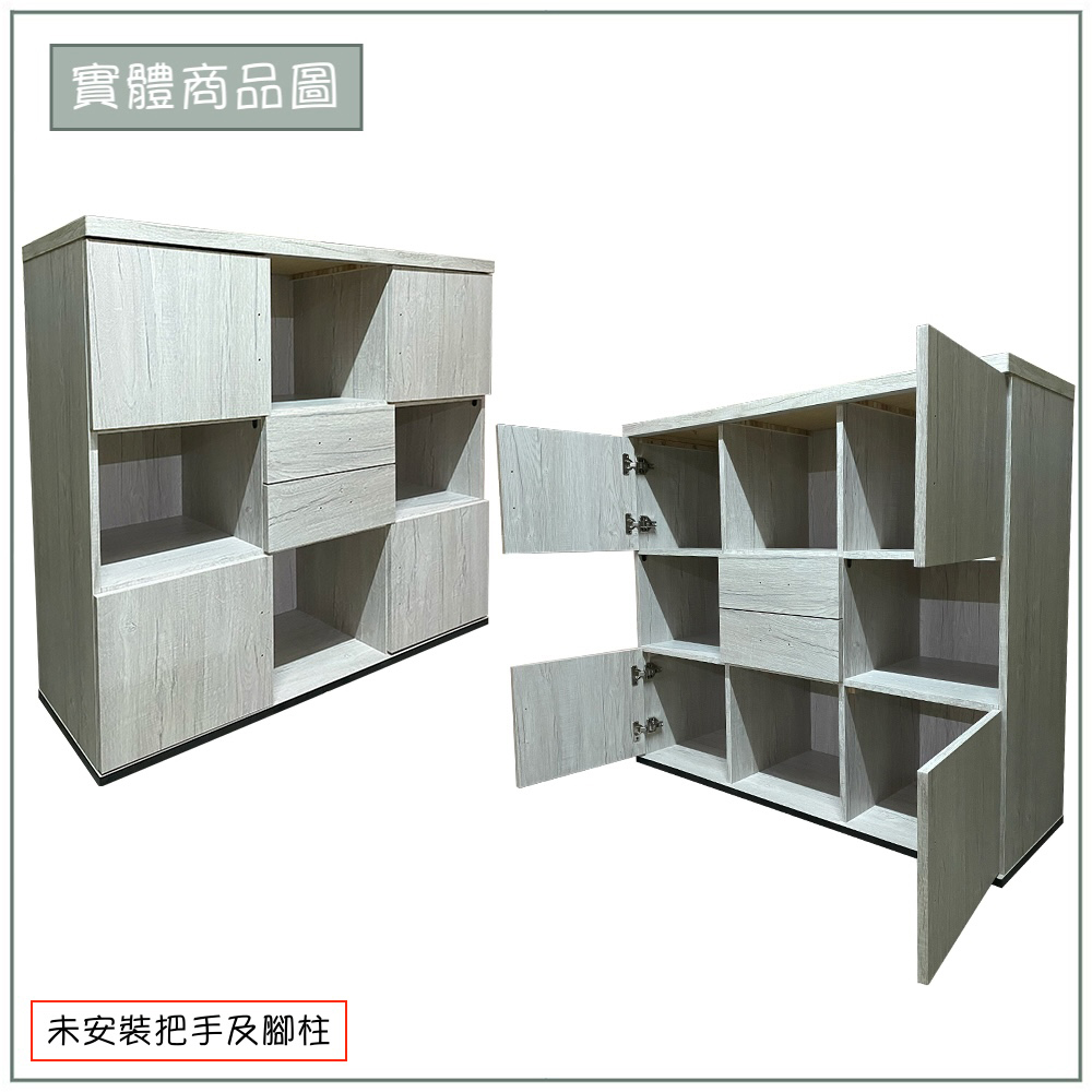 【唯熙傢俱】凱熙橡木白4尺收納櫃, , large