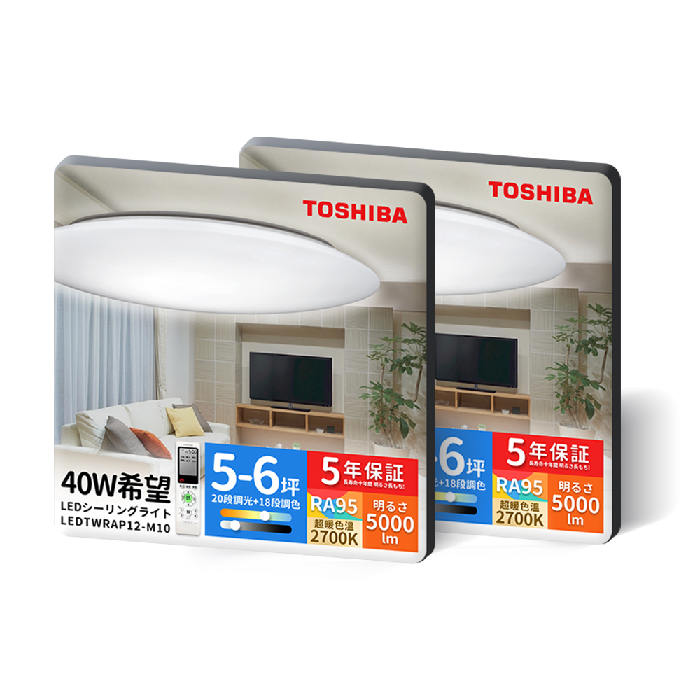 TOSHIBA 40W Hope LED Dimming Remote Control Ceiling Light (for 5-6 tsubo, , large