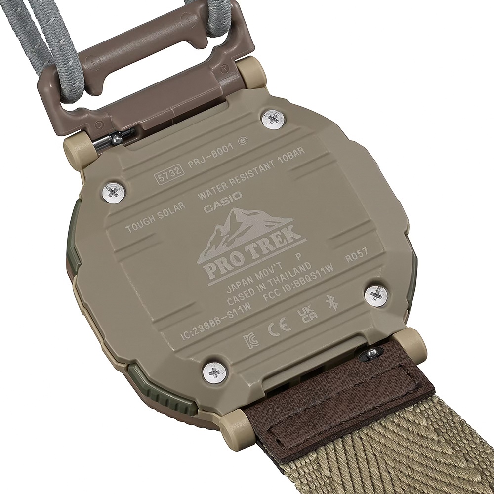 CASIO 卡西歐 PROTREK 戶外登山錶 彈力繩錶帶 太陽能藍芽手錶 PRJ-B001B-5, , large