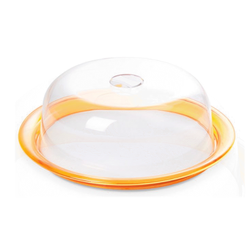 【OMADA】派對好幫手蛋糕收納盤 橘色(設計簡約百搭 為每一道菜餚增添色彩), , large