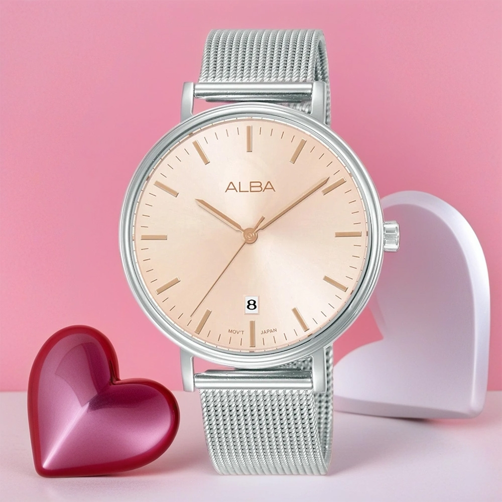 ALBA 雅柏 都會時尚大三針米蘭帶女錶-36mm AG8N81X1/VJ32-X342P, , large