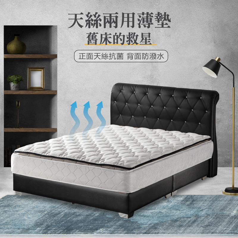 【KIKY】維也納頂級天絲薄墊雙人5尺, , large