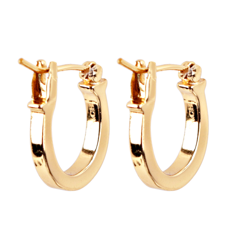 COACH C Logo 圓圈耳針式耳環(金色), , large