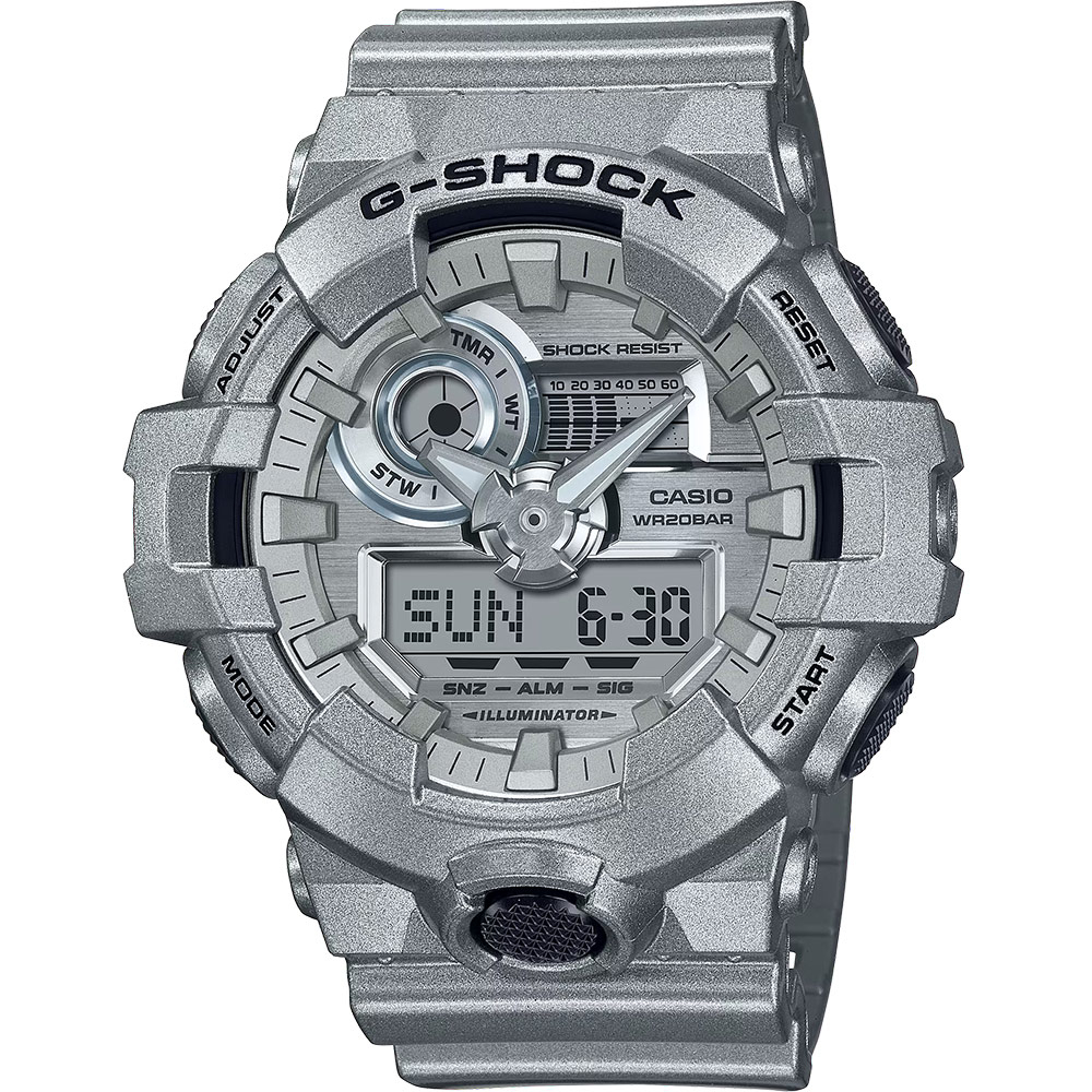 CASIO 卡西歐 G-SHOCK 科幻未來金屬色手錶 GA-700FF-8A, , large