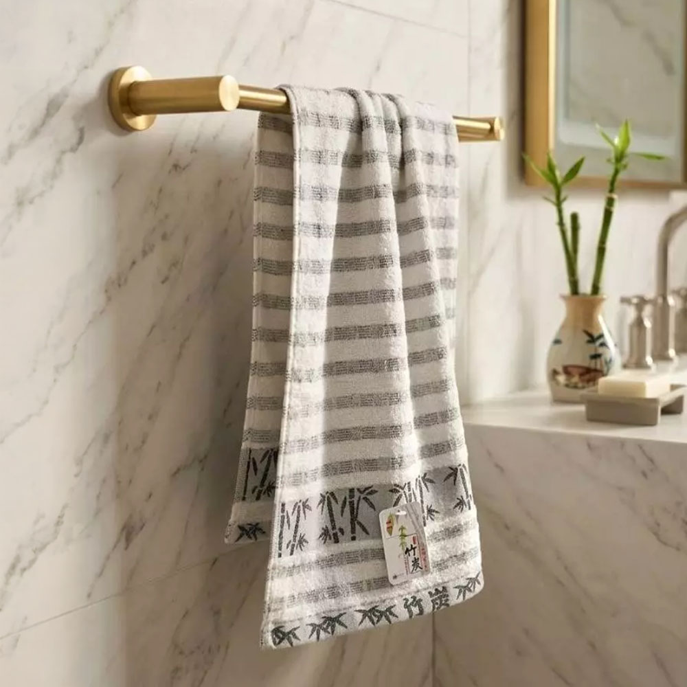 [Kaimei Cotton] MIT made in Taiwan 24 taels of top quality combed cotton antibacterial and deodorizing pure cotton bamboo charcoal towels, , large