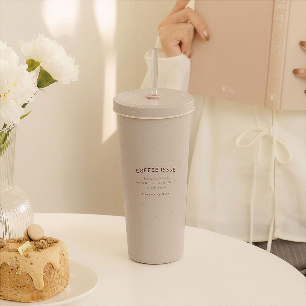 【Oolab 良杯製所】710ml 小時光系列 陶瓷易潔層吸管杯, , large