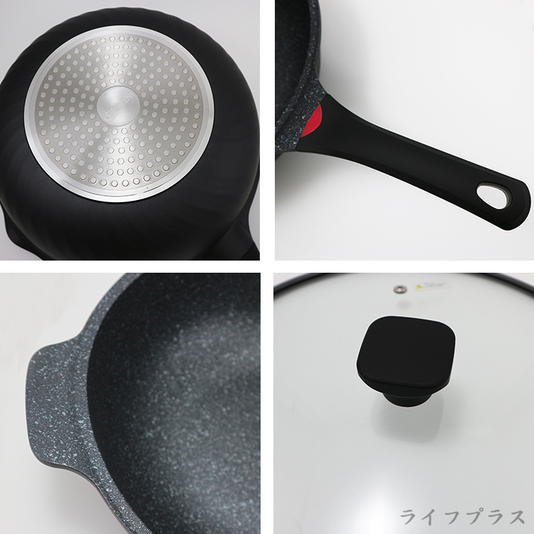 英國製INTIGNIS大理石鑄造深型不沾炒鍋-34cm-2支, , large